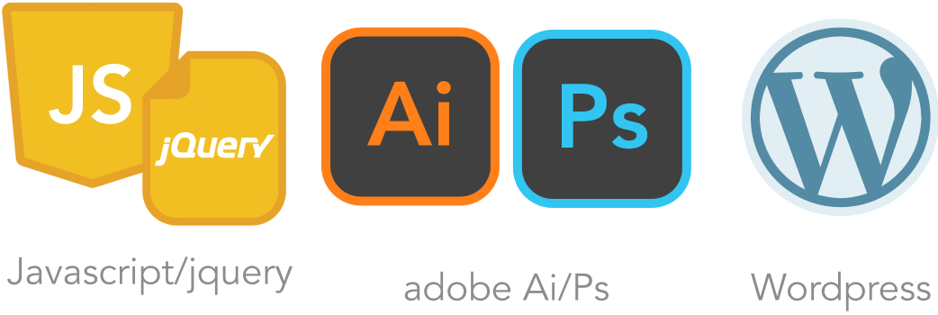 画像:HTML、CSS、Photoshopのアイコン