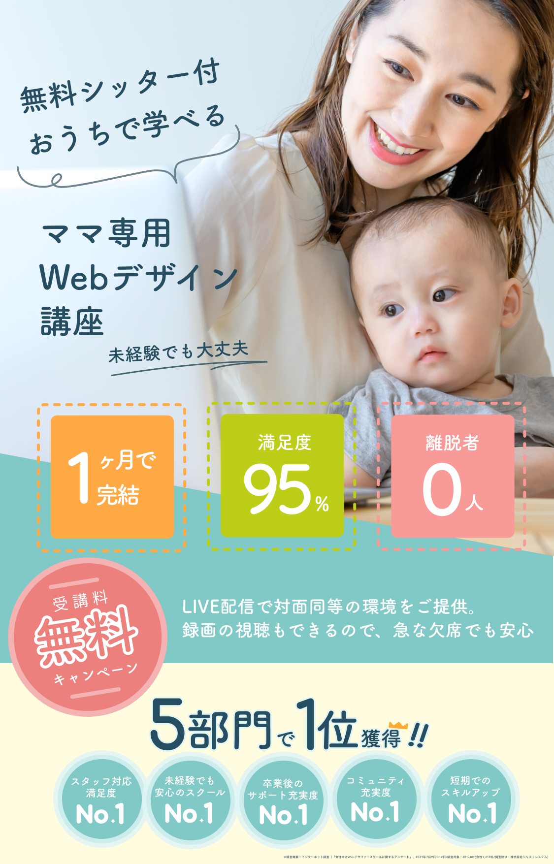 【デモページ】(PC対応のみ)Fammスクール ママ専用Webデザイン講座